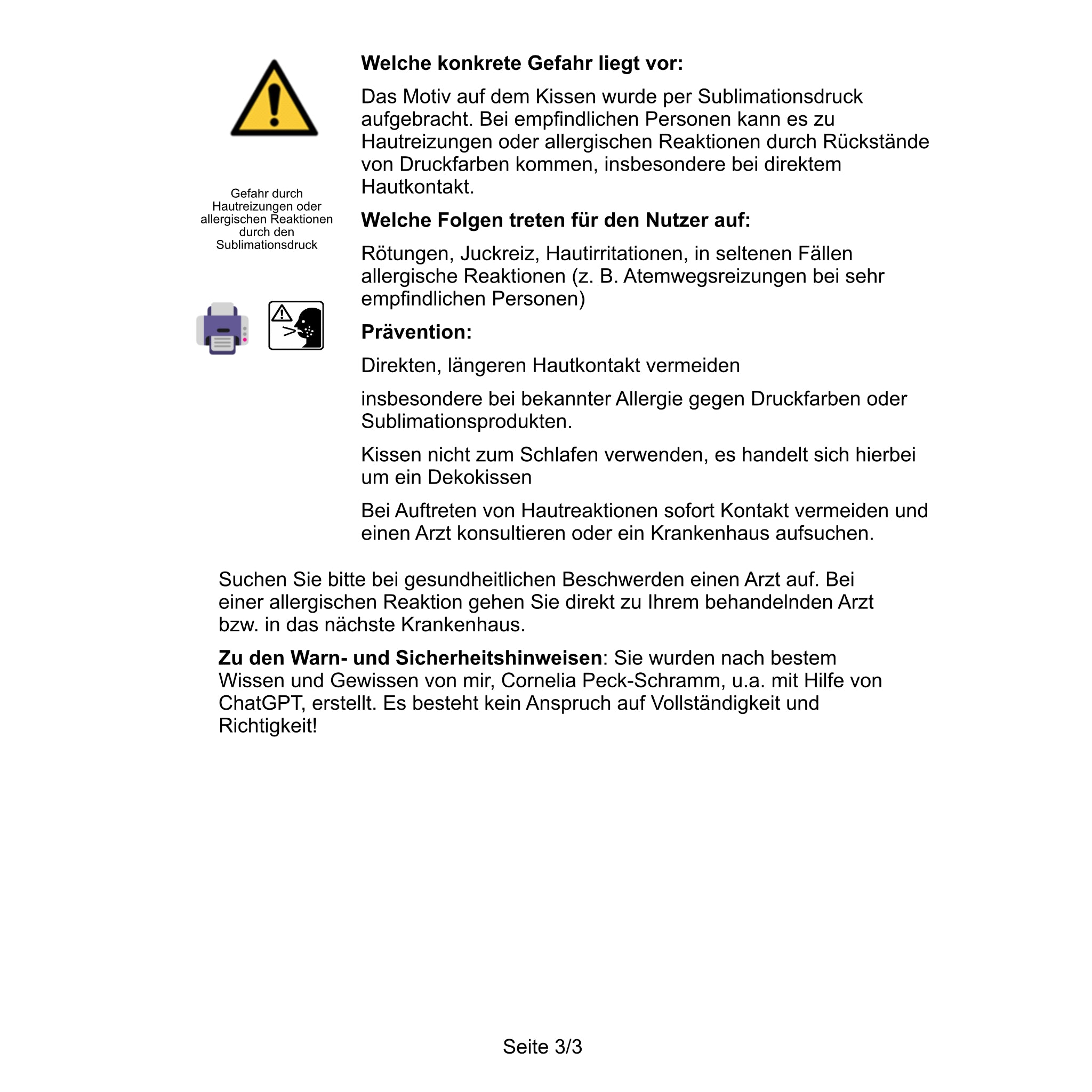 Seite 3 der Warnhinweise