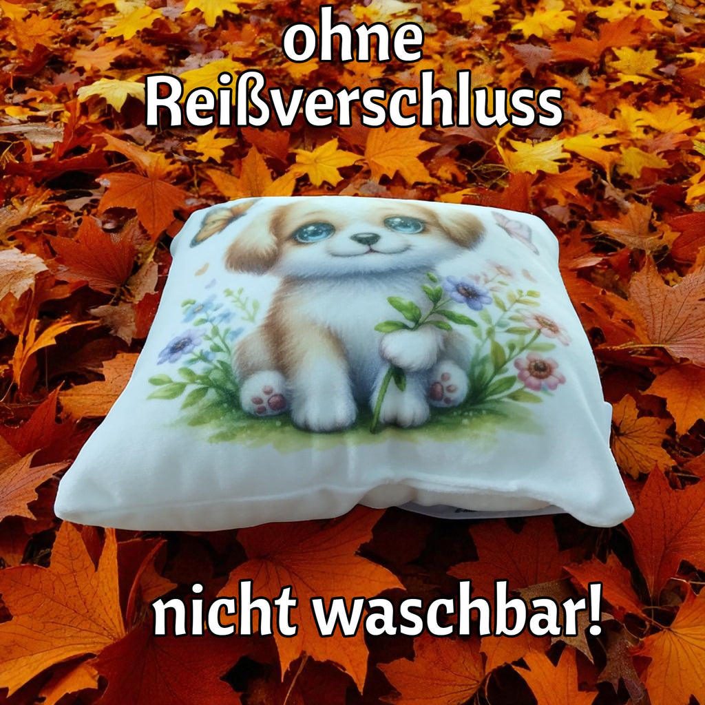da das Dekokissen ohne Reißverschluss ist, kann es nicht gewaschen werden.